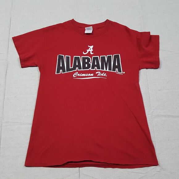 Alabama Crimson Tide Shirt Mens Small Red Short Sleeve Pullover Crew Neck - Picture 1 of 9